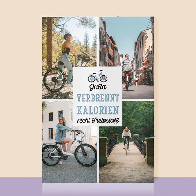 Fotocollage: Verbrennt Kalorien, Nicht Treibstoff - Poster