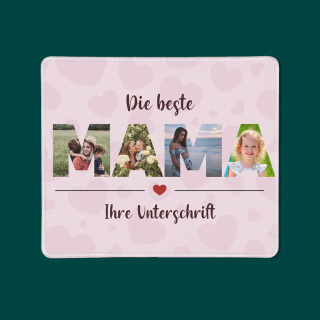 Buchstaben-Collage: Mama - Mauspad