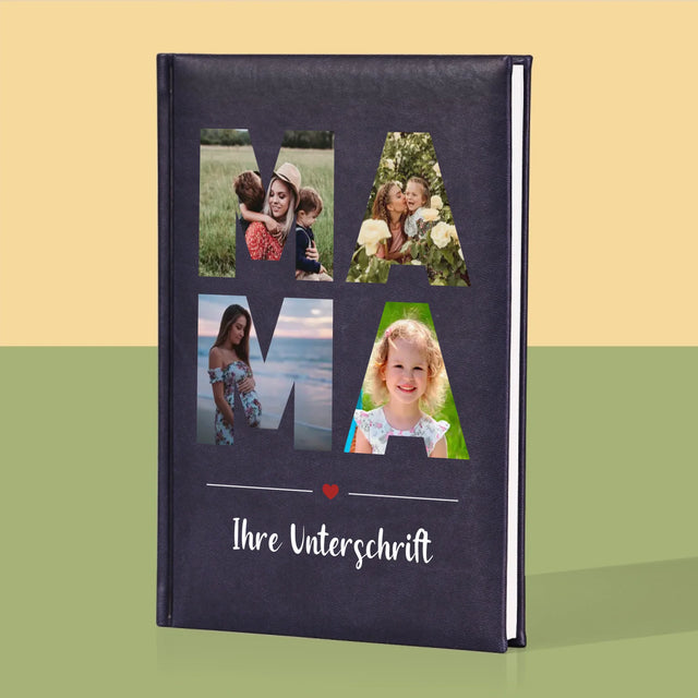 Buchstaben-Collage: Mama - Notizbuch