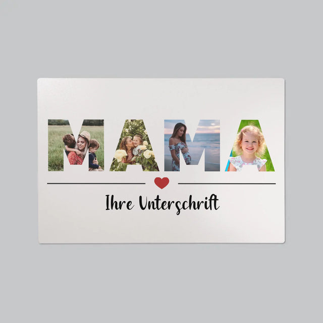 Buchstaben-Collage: Mama - Schreibtischunterlage
