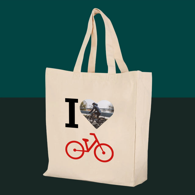 Foto: I Love Rower – bedruckte Canvas-Tasche | DE