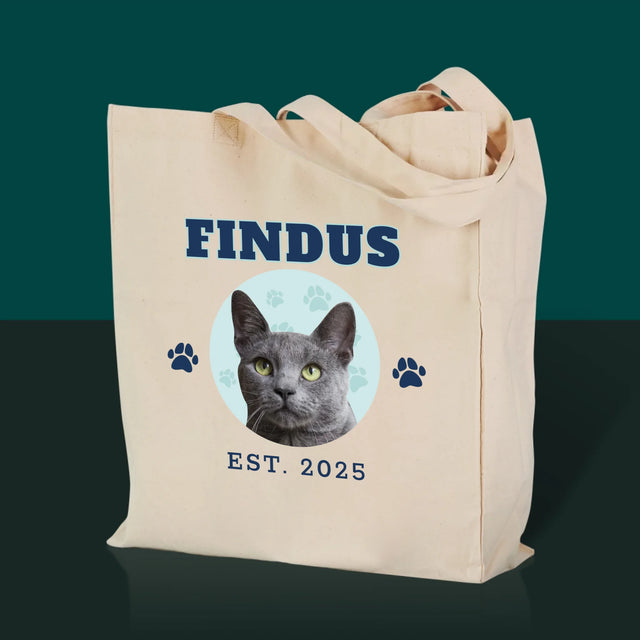 Dein Charakter: Deine Katze Varsity – bedruckte Canvas-Tasche | DE