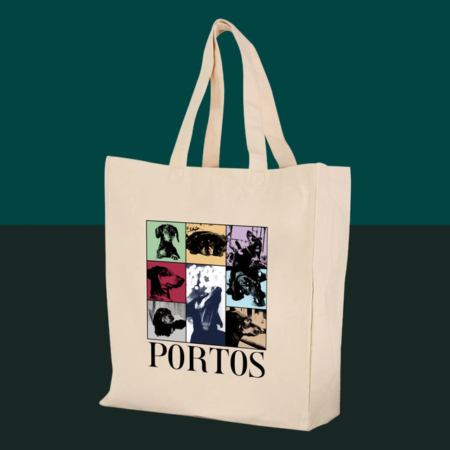 Fotocollage: Schüler Jak Taylor – Canvas-Tasche mit Aufdruck | DE