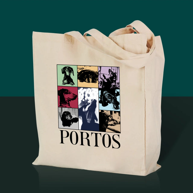 Fotocollage: Schüler Jak Taylor – Canvas-Tasche mit Aufdruck | DE