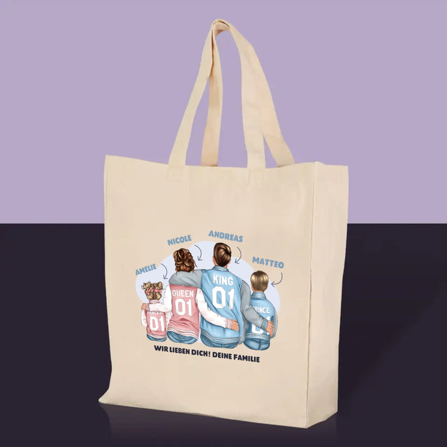 Charakter-Ersteller: Familie in Sweatshirts – Canvas-Tasche | DE