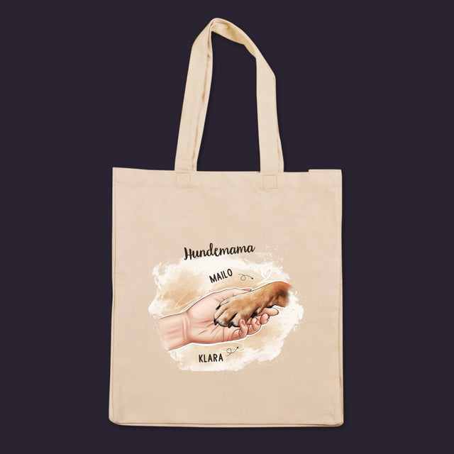Charakter-Ersteller: Hundemutter – Bedruckte Canvas-Tasche | DE