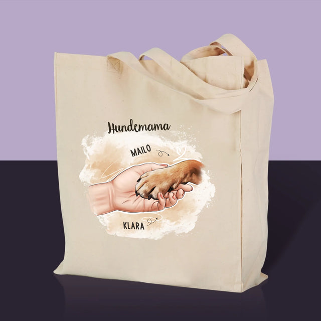 Charakter-Ersteller: Hundemutter – Bedruckte Canvas-Tasche | DE