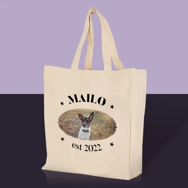 Foto und Unterschrift: Pies Established – Canvas-Tasche mit Aufdruck | DE