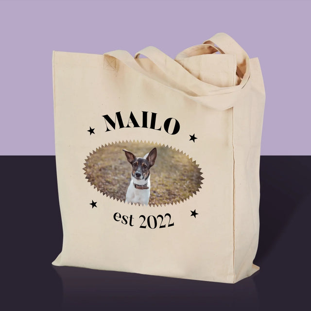 Foto und Unterschrift: Pies Established – Canvas-Tasche mit Aufdruck | DE