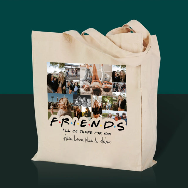Fotocollage: Friends - Canvastasche mit Druck | DE