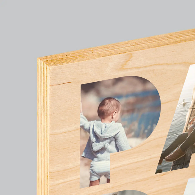 Buchstaben-Collage: Papa - Druck Auf Holz