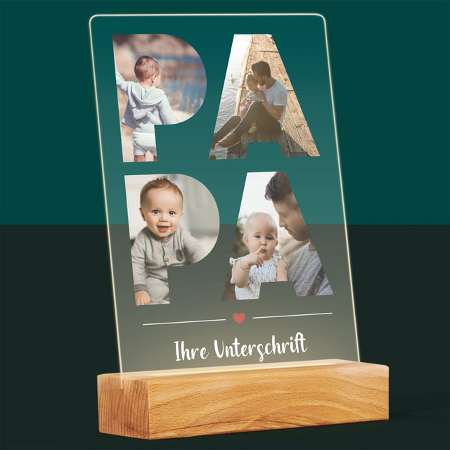 Buchstaben-Collage: Papa - Druck Auf Acrylglas