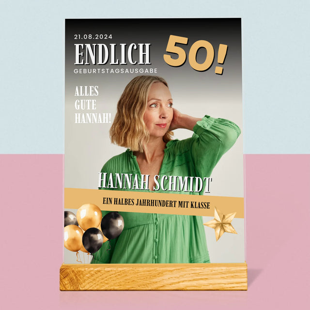 Magazin-Cover: Endlich 50 - Druck Auf Acrylglas