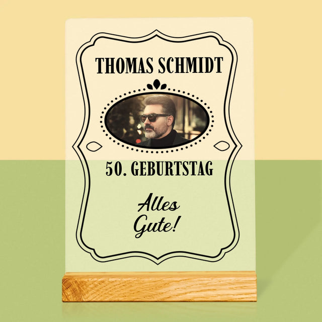 Foto Und Unterschrift: Alles Gute Zum 50. Geburtstag! - Druck Auf Acrylglas