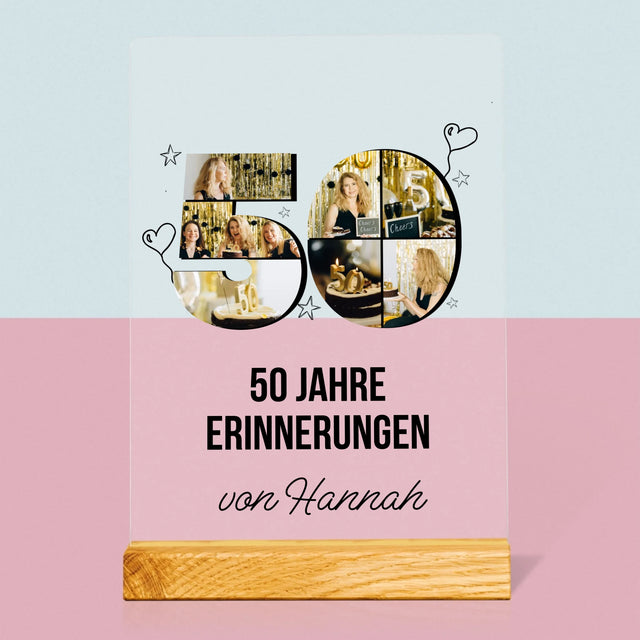 Form-Collage: 50 Jahre Erinnerungen - Druck Auf Acrylglas