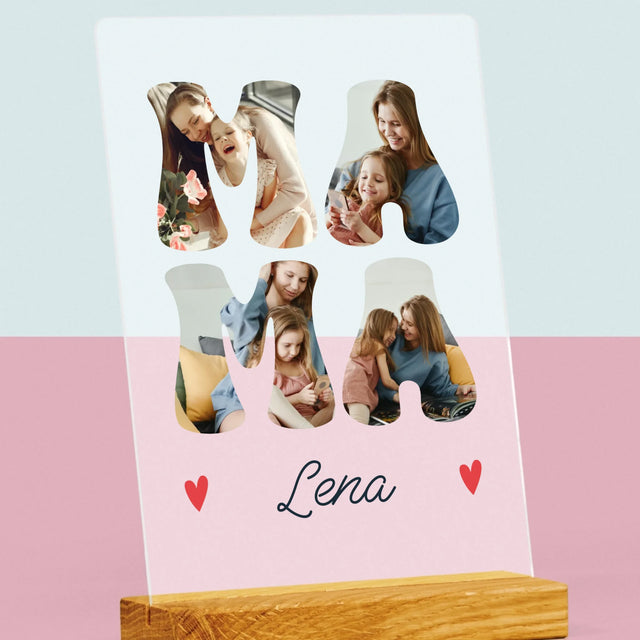Buchstaben-Collage: Mama Name - Druck Auf Acrylglas