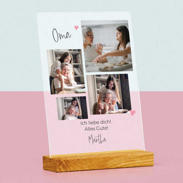 Fotocollage: Oma, Ich Liebe Dich - Druck Auf Acrylglas