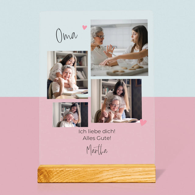 Fotocollage: Oma, Ich Liebe Dich - Druck Auf Acrylglas
