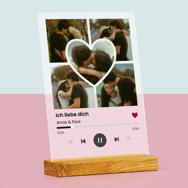 Fotocollage: Spotify Fotos Herz - Druck Auf Acrylglas