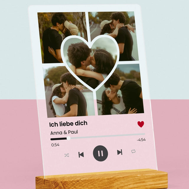 Fotocollage: Spotify Fotos Herz - Druck Auf Acrylglas