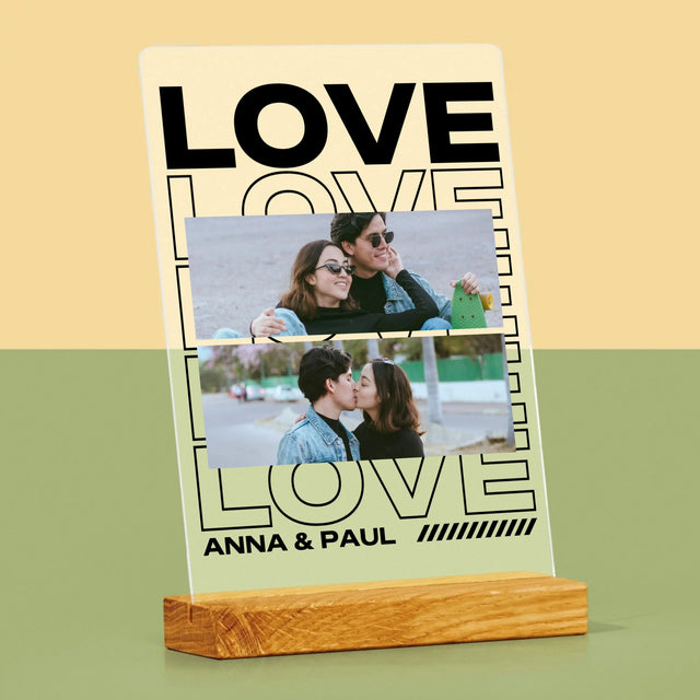 Fotocollage: Aufschrift „Love“ - Druck Auf Acrylglas