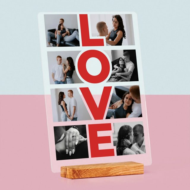 Fotocollage: Das Wort „Love“ - Druck Auf Acrylglas
