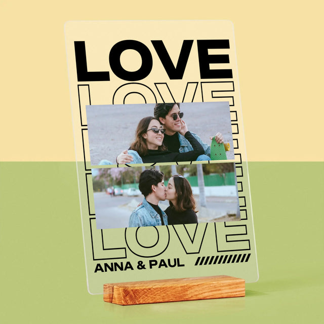 Fotocollage: Aufschrift „Love“ - Druck Auf Acrylglas