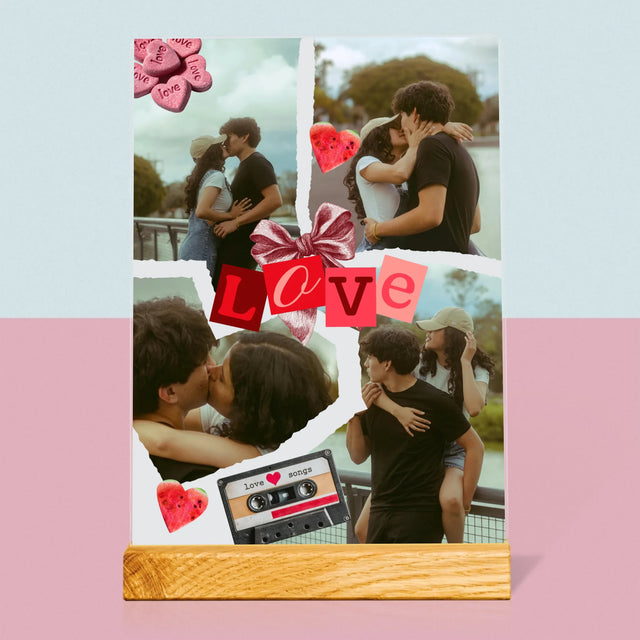 Fotocollage: Love Retro - Druck Auf Acrylglas