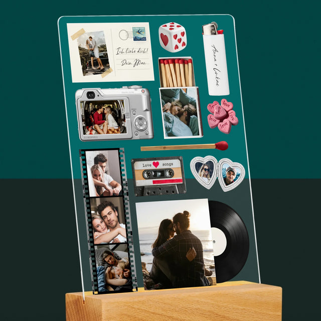 Fotocollage: Vintage Für Verliebte - Druck Auf Acrylglas