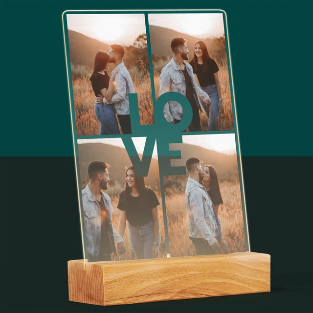 Fotocollage: 4 Fotos Mit Der Aufschrift „Love“ - Druck Auf Acrylglas