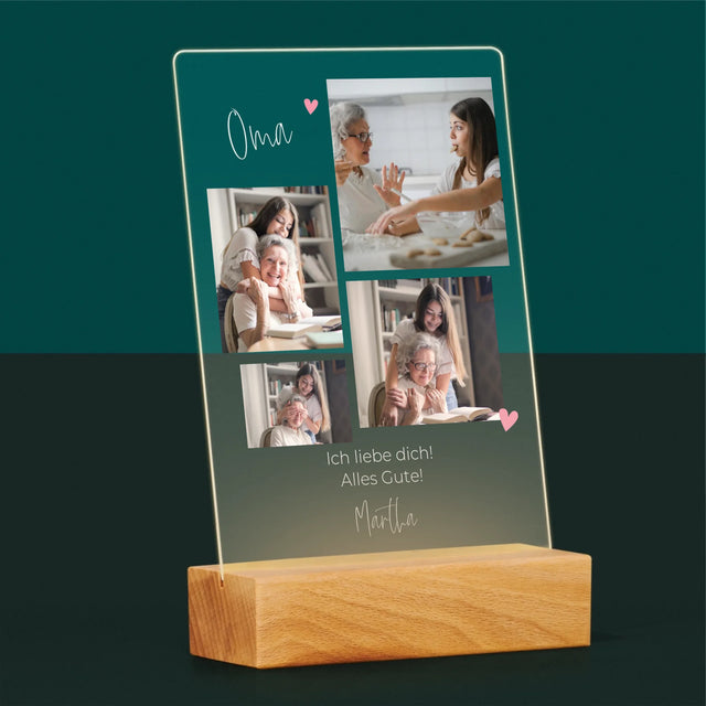 Fotocollage: Oma, Ich Liebe Dich - Druck Auf Acrylglas