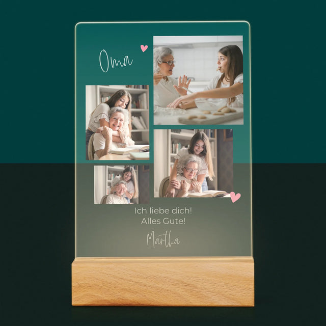 Fotocollage: Oma, Ich Liebe Dich - Druck Auf Acrylglas