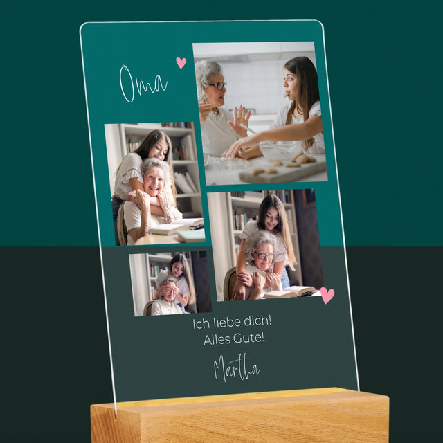 Fotocollage: Oma, Ich Liebe Dich - Druck Auf Acrylglas