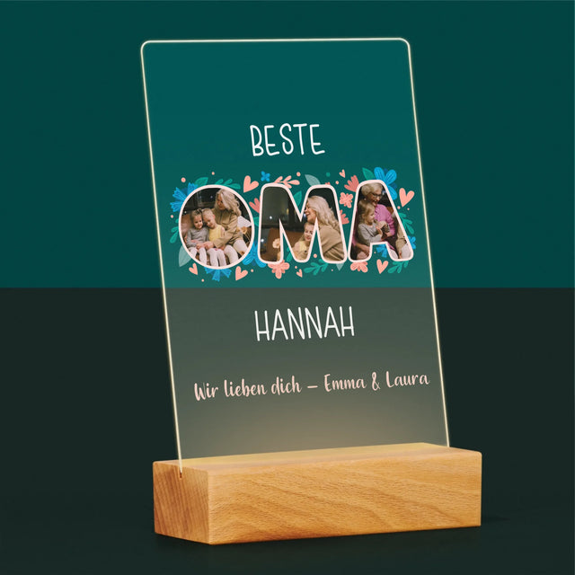 Buchstaben-Collage: Beste Oma - Druck Auf Acrylglas