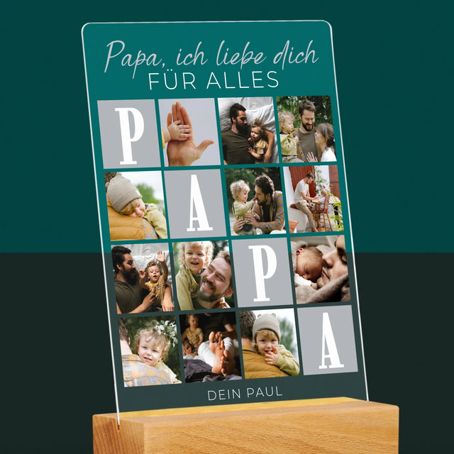 Fotocollage: Papa Ich Liebe Dich Für Alles - Acrylglasbild | DE