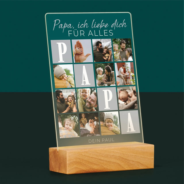 Fotocollage: Papa Ich Liebe Dich Für Alles - Acrylglasbild | DE