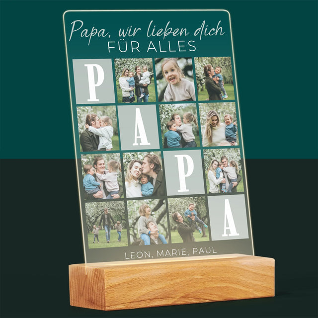 Fotocollage: Papa, Wir Lieben Dich Für Alles. - Druck Auf Acrylglas