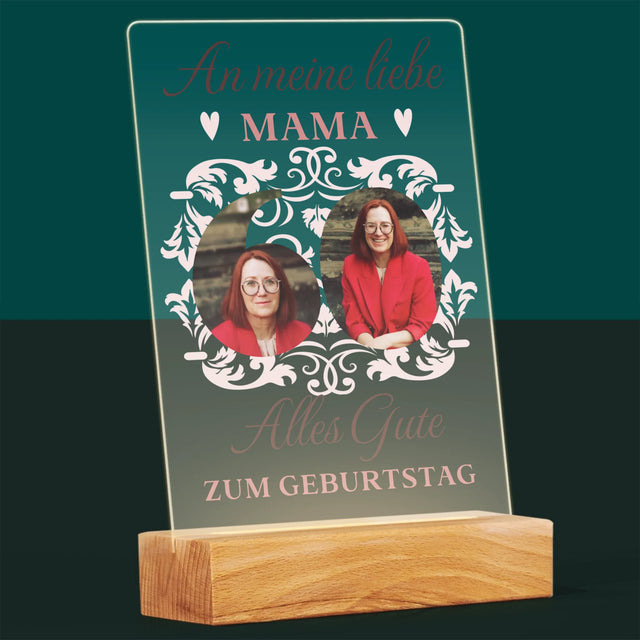 Buchstaben-Collage: An Meine Liebe Mama Zum 60. Geburtstag - Druck Auf Acrylglas