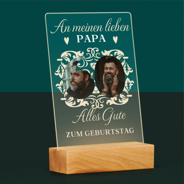 Buchstaben-Collage: An Meinen Lieben Papa Zum 60. Geburtstag - Druck Auf Acrylglas