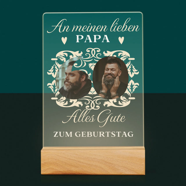 Buchstaben-Collage: An Meinen Lieben Papa Zum 60. Geburtstag - Druck Auf Acrylglas
