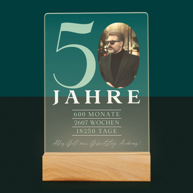 Foto Und Unterschrift: 50 Jahre Countdown - Druck Auf Acrylglas