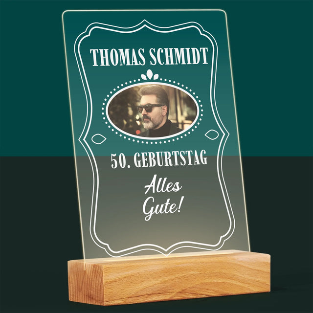 Foto Und Unterschrift: Alles Gute Zum 50. Geburtstag! - Druck Auf Acrylglas