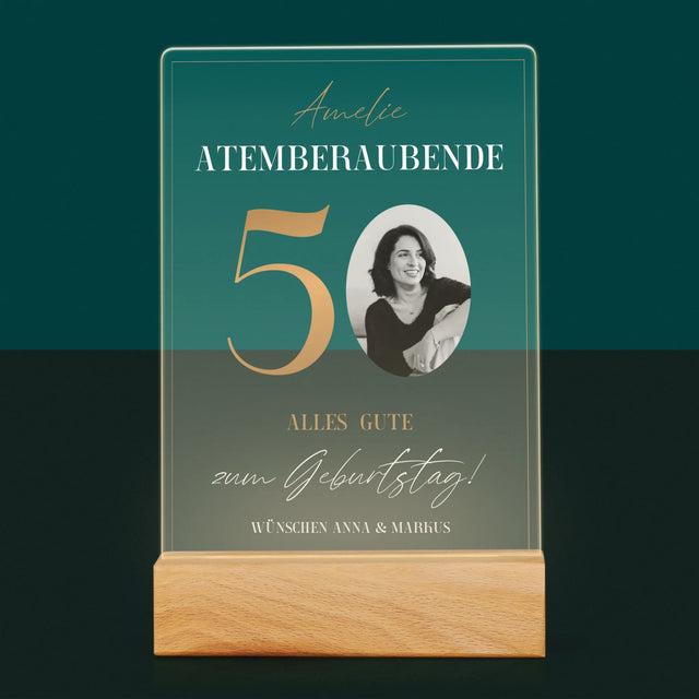 Foto Und Unterschrift: Atemberaubende 50 - Druck Auf Acrylglas