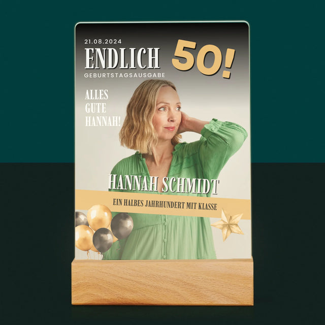 Magazin-Cover: Endlich 50 - Druck Auf Acrylglas