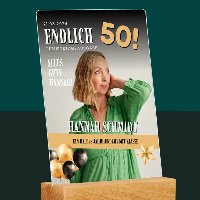 Magazin-Cover: Endlich 50 - Druck Auf Acrylglas