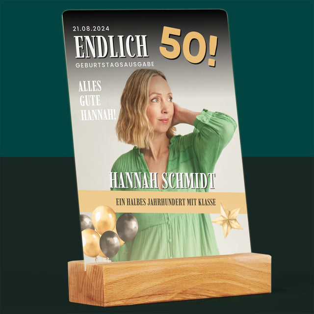 Magazin-Cover: Endlich 50 - Druck Auf Acrylglas