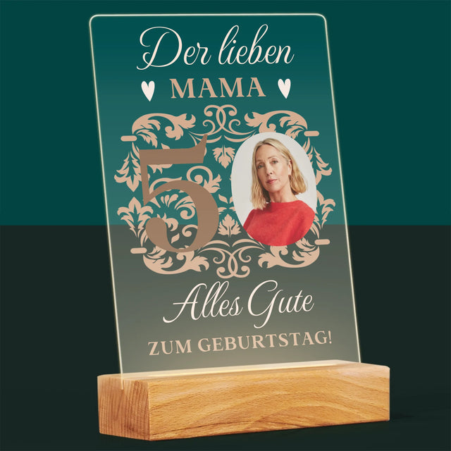 Foto Und Unterschrift: Der Lieben Mama Zum 50. Geburtstag - Druck Auf Acrylglas