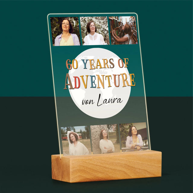Fotocollage: 60 Years Of Adventure - Druck Auf Acrylglas