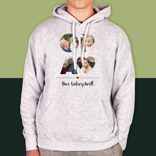 Buchstaben-Collage: Opa - Kapuzenpullover Für Herren