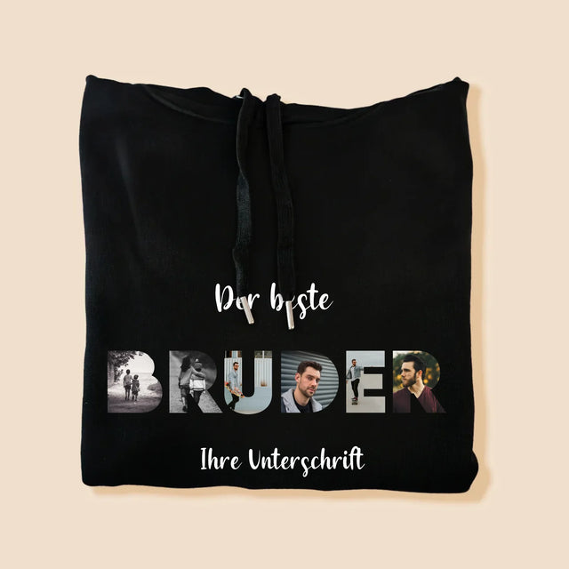 Buchstaben-Collage: Bruder - Kapuzenpullover Für Herren